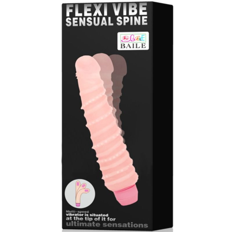 BAILE FLEXI VIBE vibrační dildo spirálové 19,5 cm