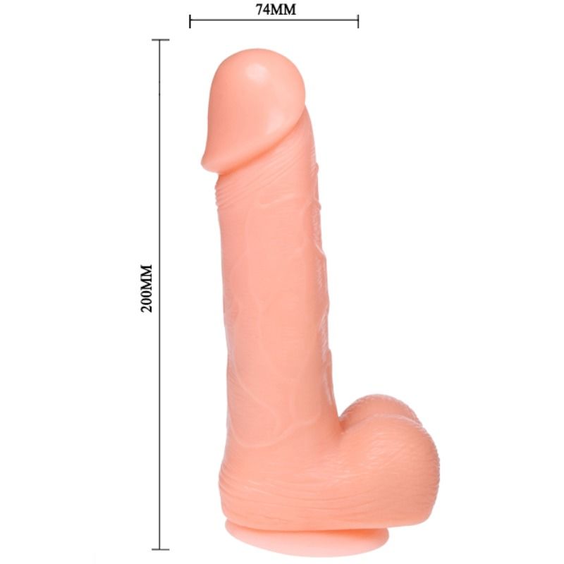 Realistické rotační a vibrační dildo BAILE 20 cm