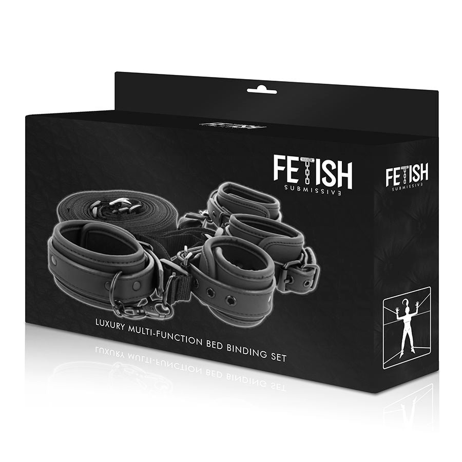 FETISH SUBMISSIVE set pout a popruhů s neoprenovou vložkou