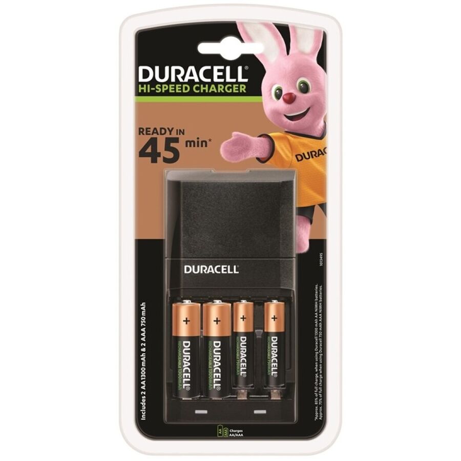 Rychlonabíječka Duracell (45 min) + 4 nabíjecí baterie