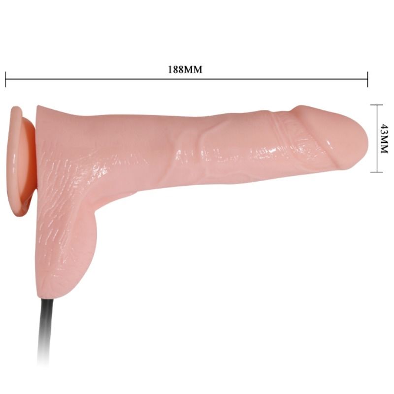 Nafukovací vibrační dildo BAILE 18,8 cm realistické