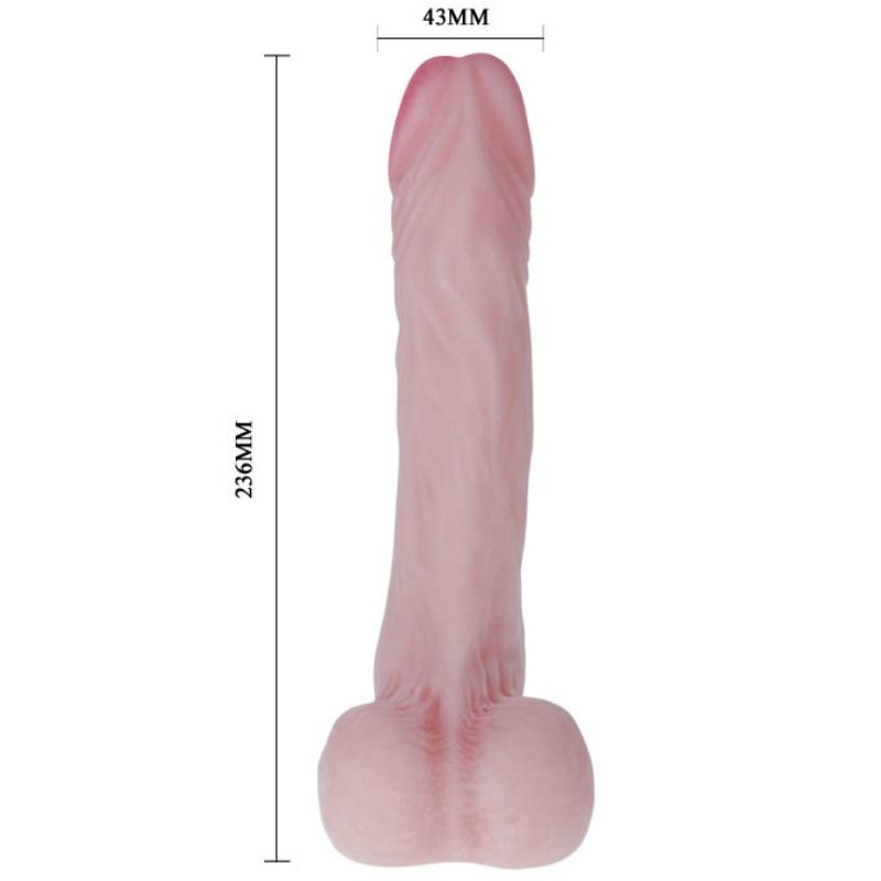 Realistické dildo BAILE Natural s přísavkou