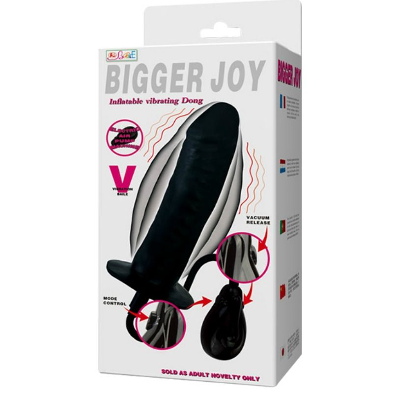 Nafukovací vibrační dildo BAILE Bigger Joy 16 cm