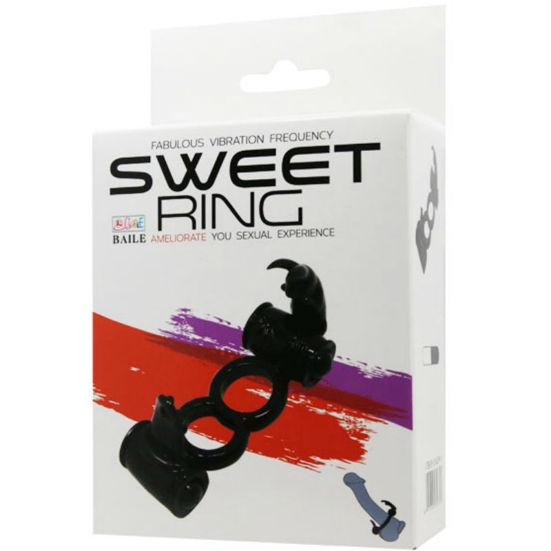 Vibrační kroužek BAILE Sweet Ring s dvojitým stimulátorem