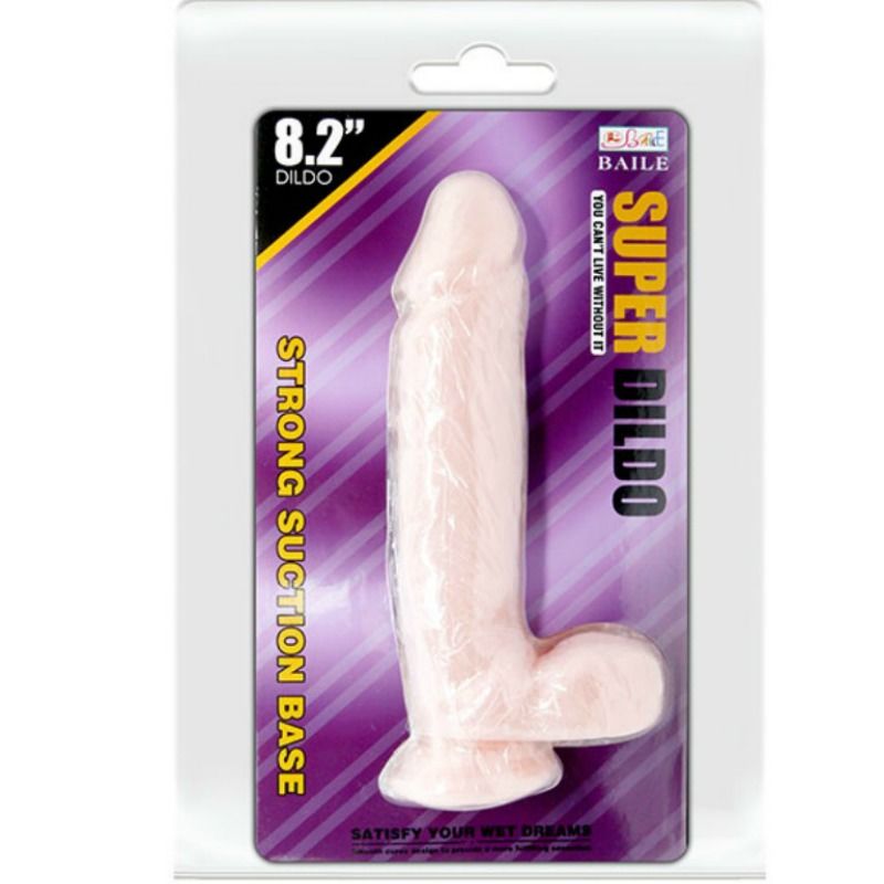 Realistické dildo BAILE 21,5 cm se savkou