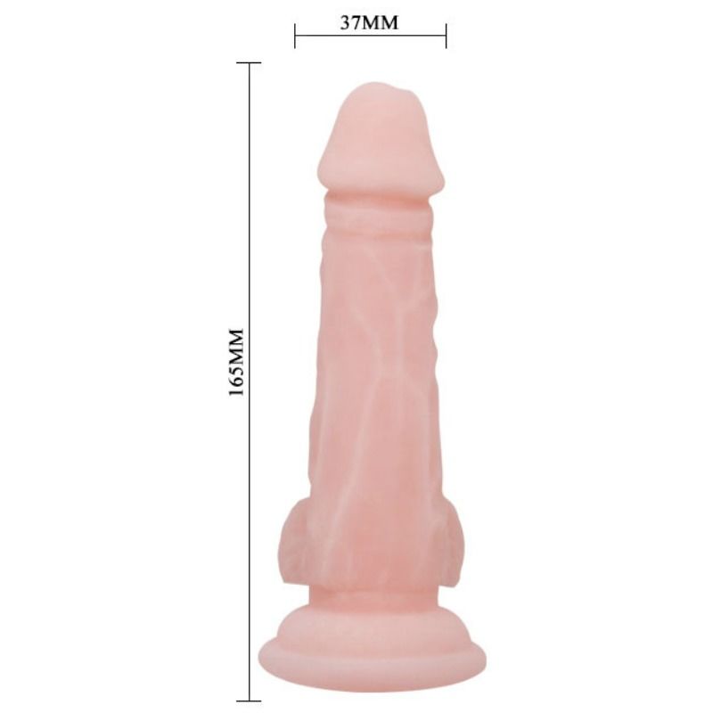 Realistické dildo BAILE 16,5 cm se silikonovým přísavkou