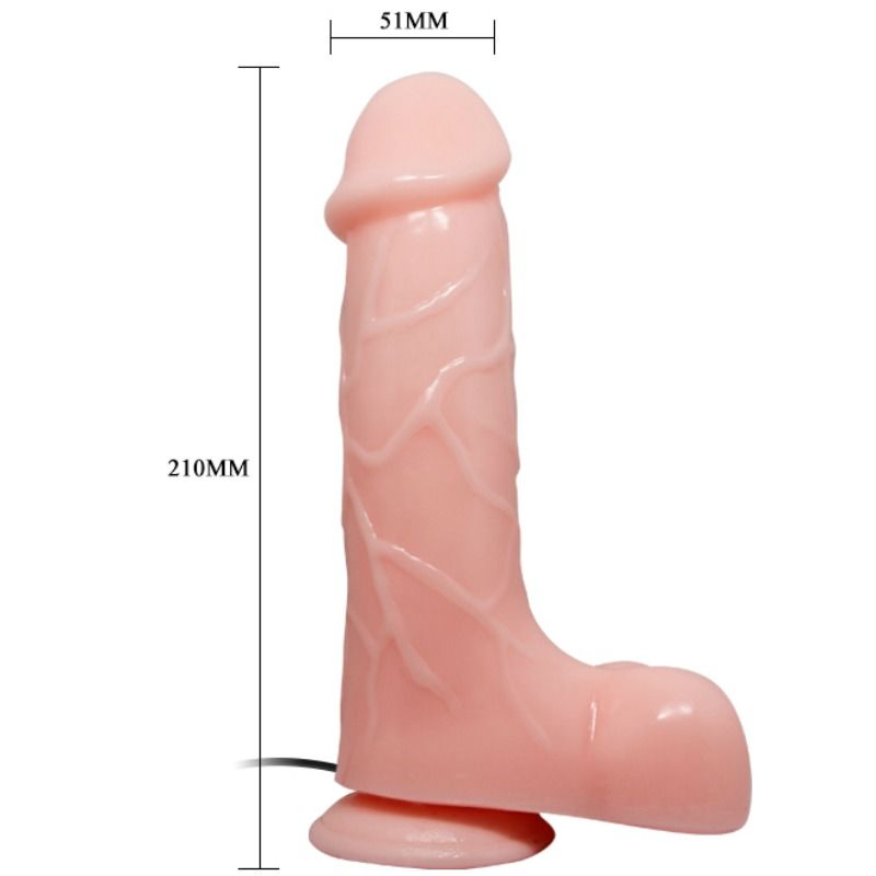 Realistický vibrátor BAILE Barbara 21 cm s přísavkou