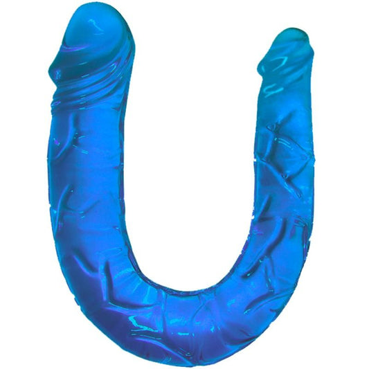 BAILE oboustranné dildo modré, TPR, 30,5 cm