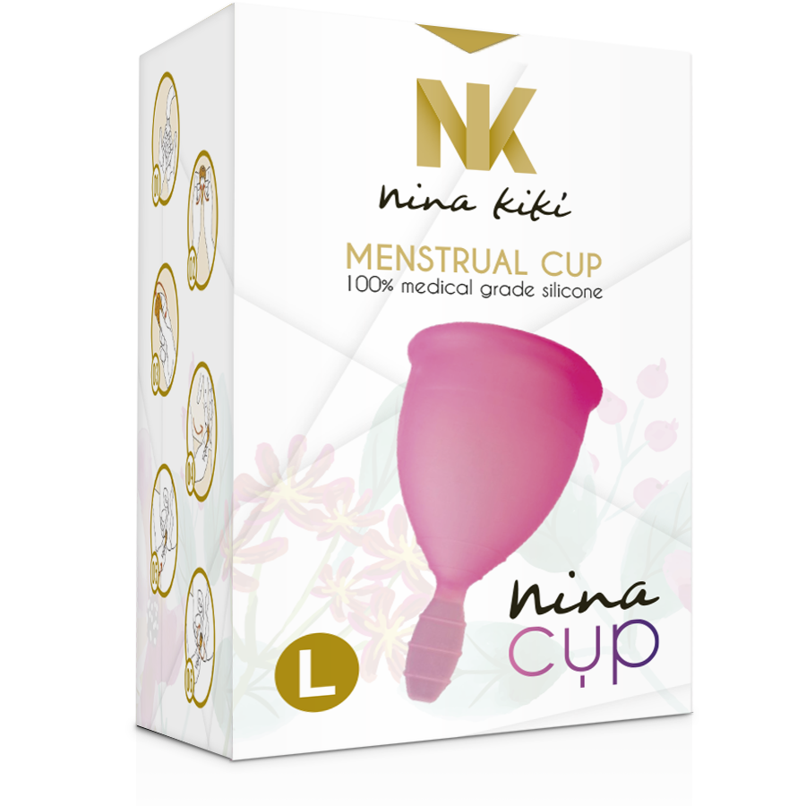 Menstruační kalíšek NINA KIKÍ růžový - velikost L