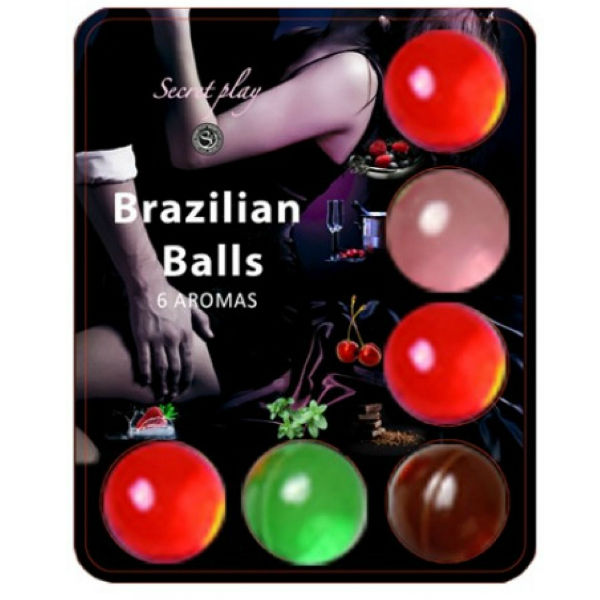 SECRETPLAY Brazillian Balls lubrikační kuličky 6 ks