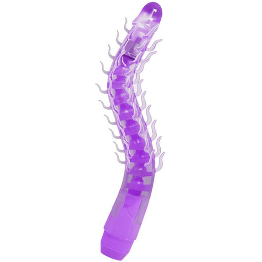 Ohebný vibrační dildo Baile Flexi Vibe fialový 23,5 cm