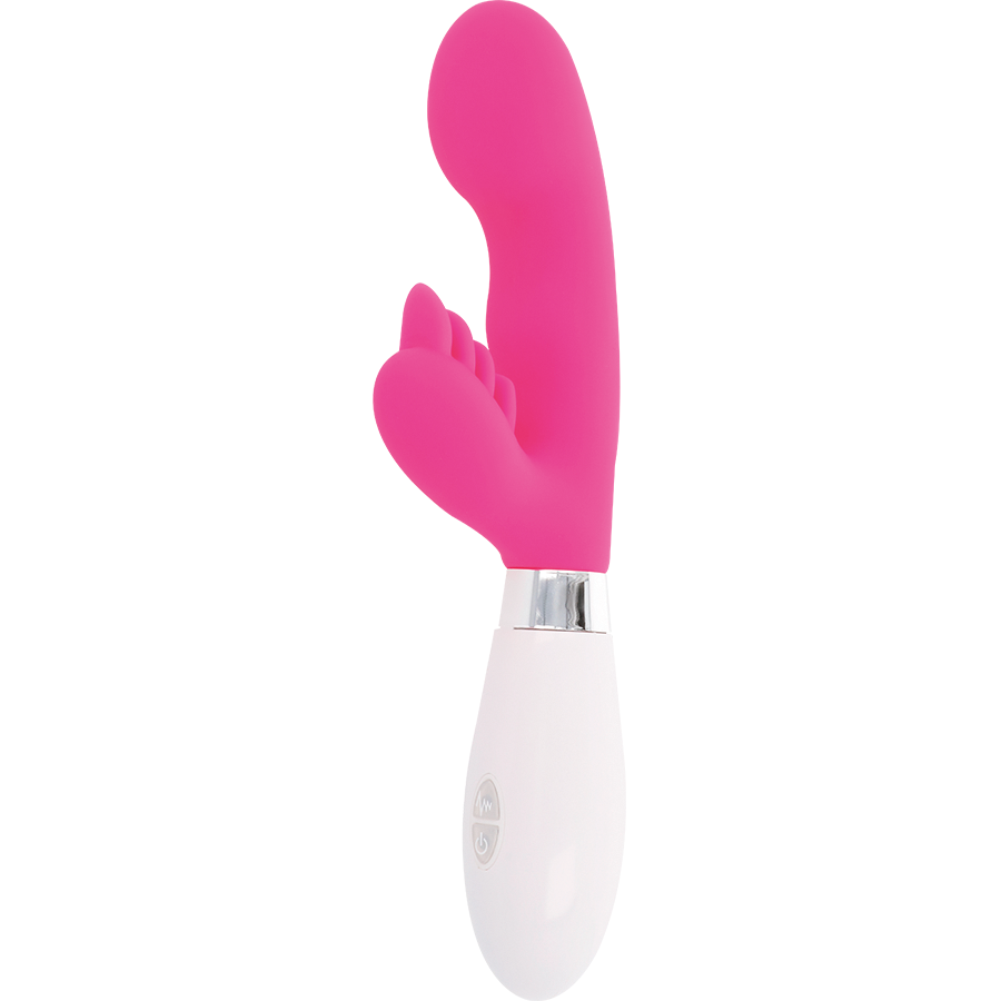 Glossy vibrační králíček Elvis Pink 10 funkcí, 12 cm