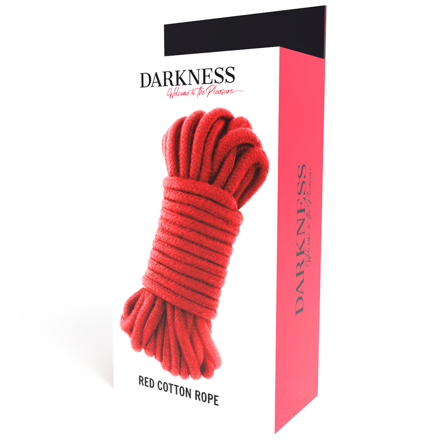 Červené konopné lano Darkness 5 m pro bondage