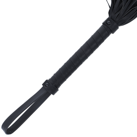 Kožený bič Darkness na bondage 42 cm černý