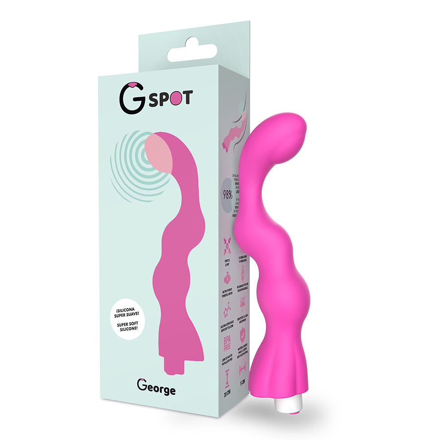 G-SPOT vibrátor GEORGE růžový, 10 režimů, vodotěsný