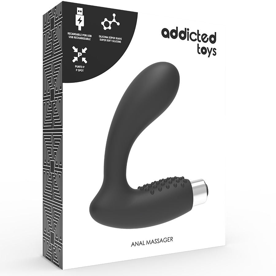 ADDICTED TOYS Prostatický vibrátor dobíjecí model 5 černý