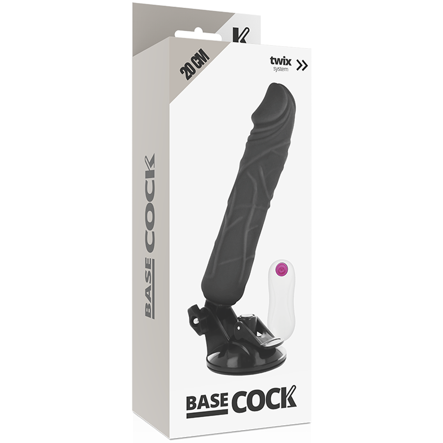 Realistický vibrátor BASECOCK s ovladačem (20 cm)