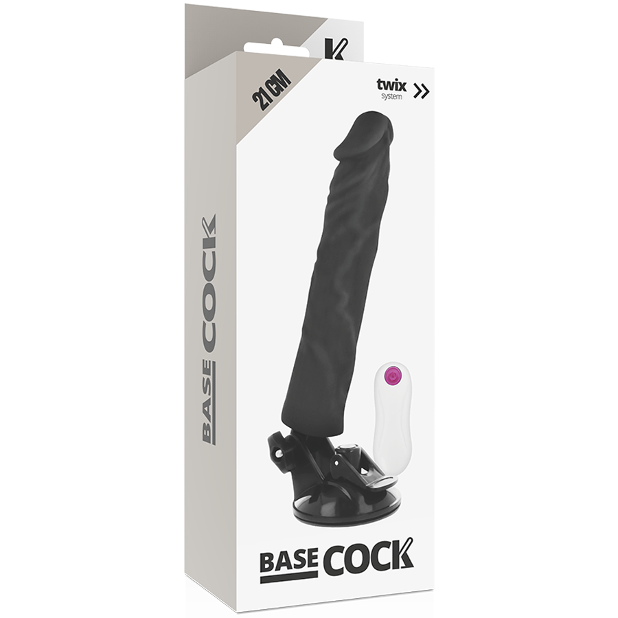 Realistický vibrátor BASECOCK s dálkovým ovládáním 21 cm