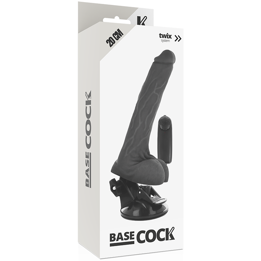 BASECOCK realistický vibrátor s varlaty 20 cm