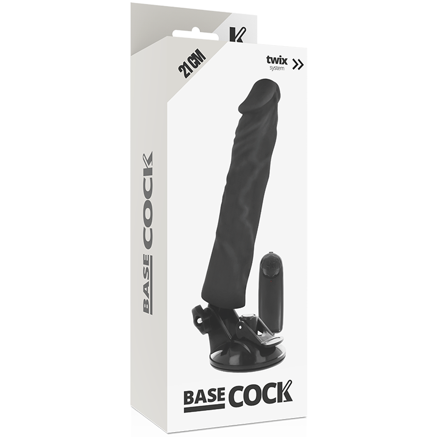 Realistický vibrátor BASECOCK s dálkovým ovládáním 21 cm