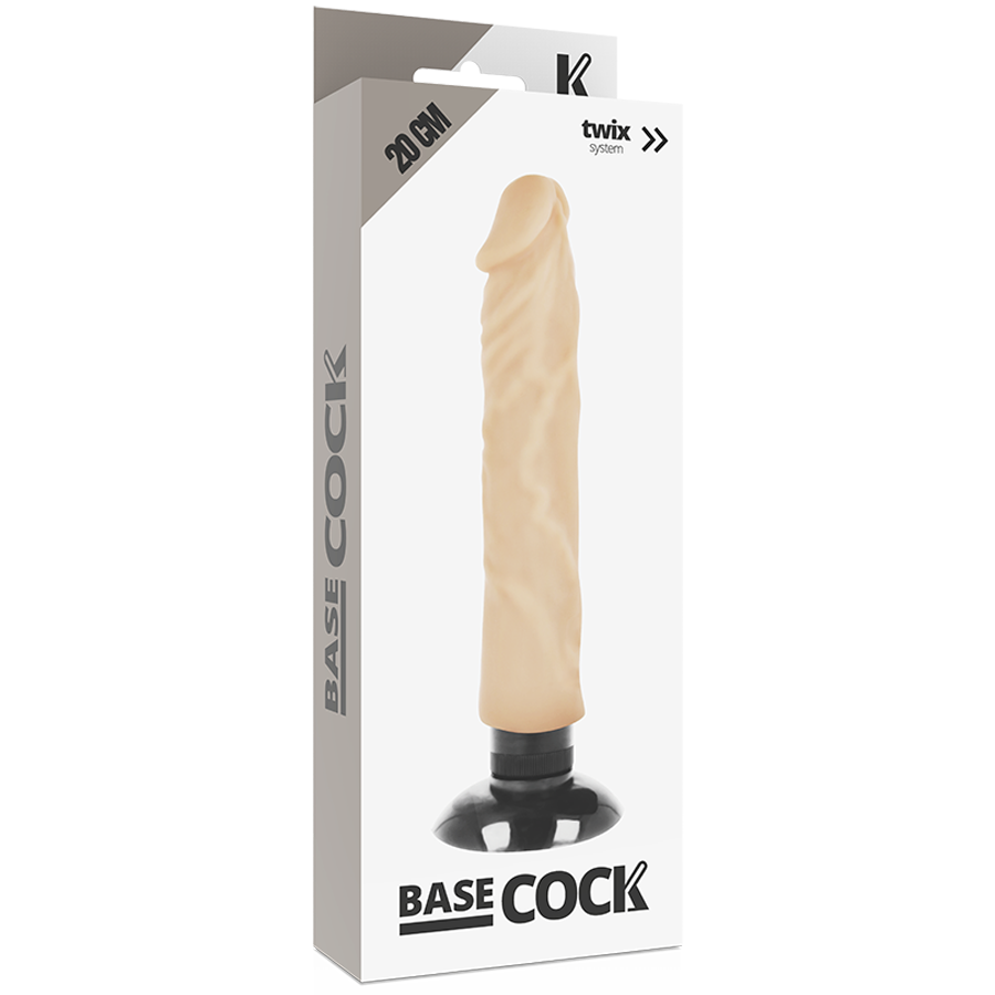 Realistický vibrátor BASECOCK 20 cm s přísavkou