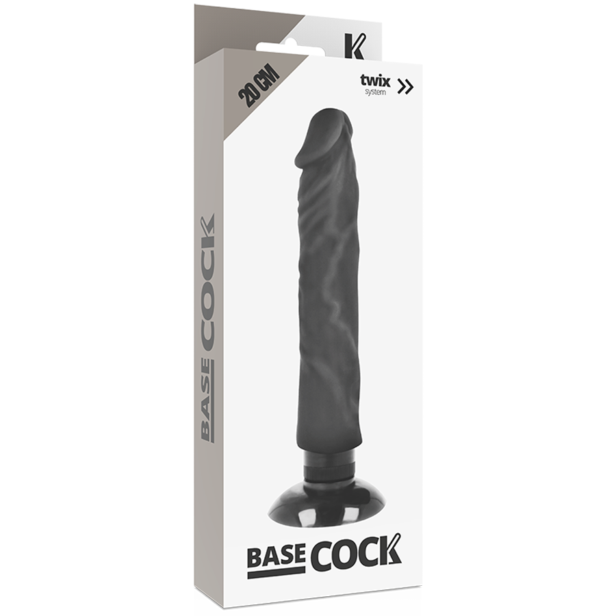 Realistický vibrátor BASECOCK 20 cm s přísavkou