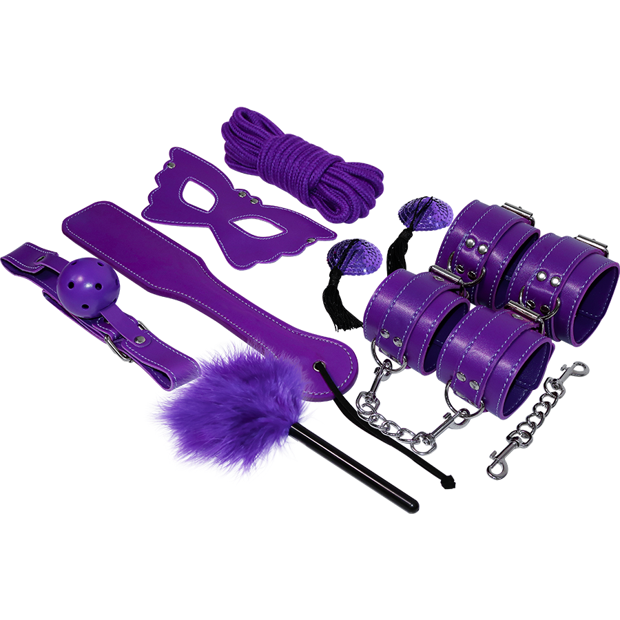 BDSM sada Experience Purple Series - 8 dílů