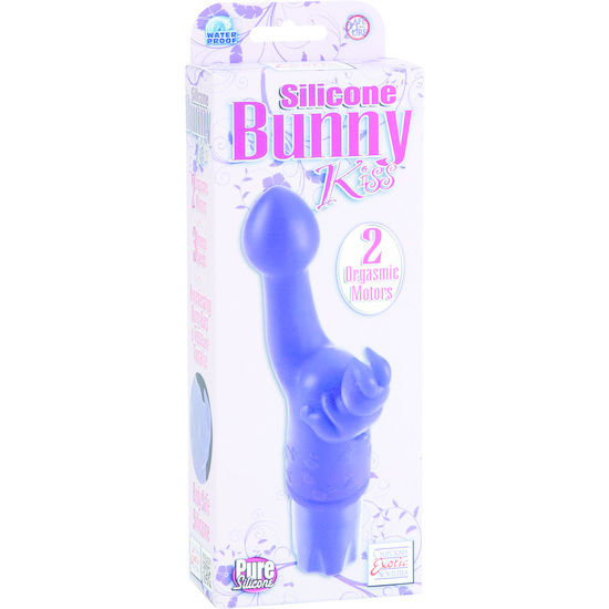 Vibrátor CALEXOTICS KISS Silicone Bunny fialový