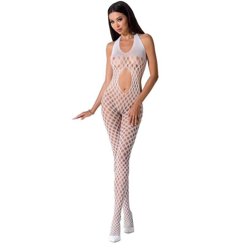 Bodystocking Passion BS065 černé síťované krajkové