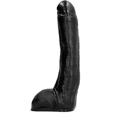 ALL BLACK dildo s varlaty 29 cm zakřivené PVC