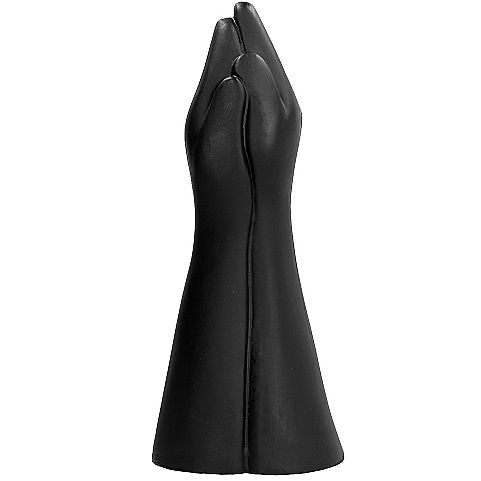 ALL BLACK Fisting dildo 39 cm realistické černé PVC