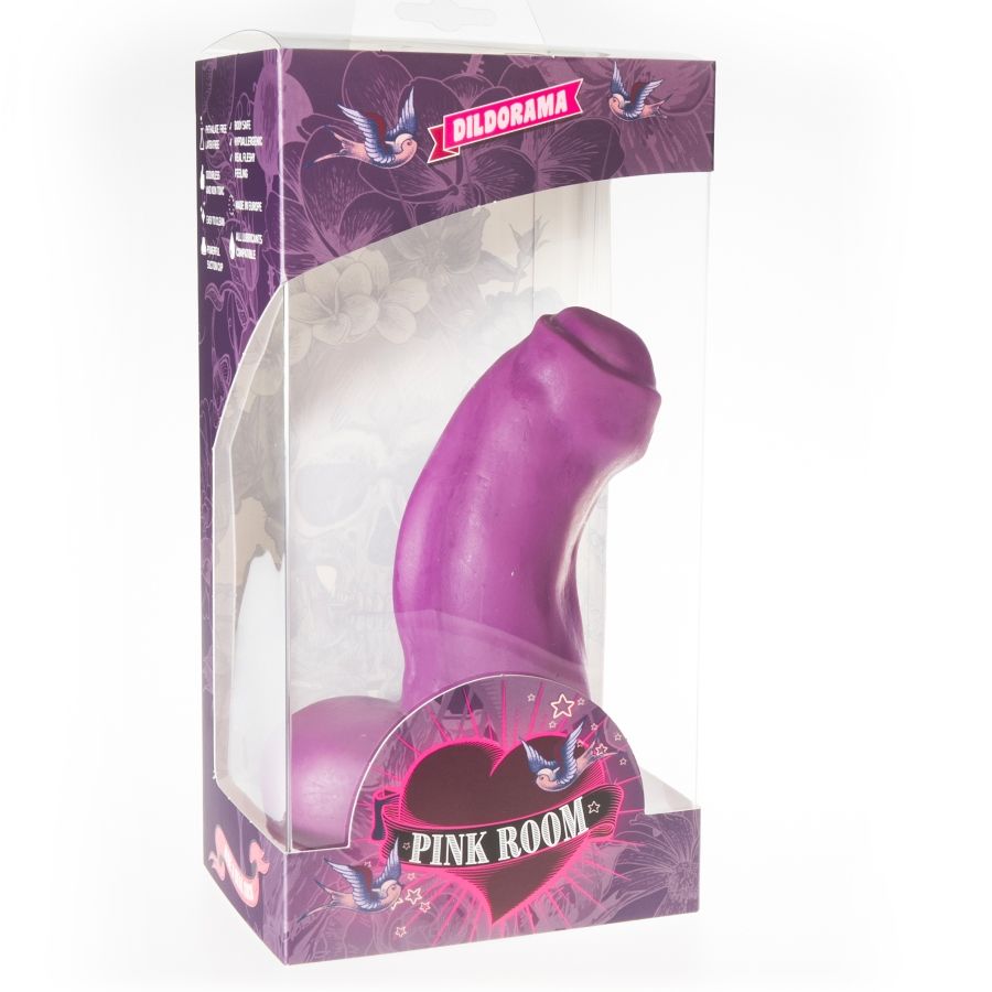 Realistické dildo Purple Nestor 16,5 cm se sací přísavkou