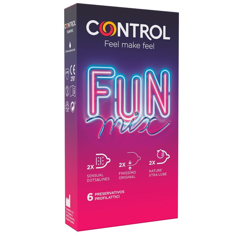 Kondomy Control Feel Fun Mix 6 ks - různé typy