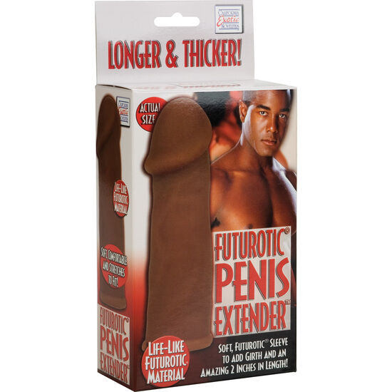 Návlek na penis Futurotic hnědý 14 cm CalExotics