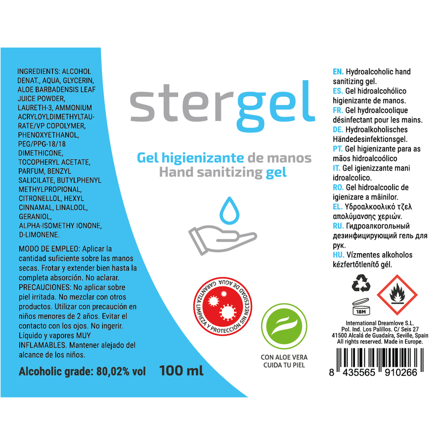 STERGEL dezinfekční gel s aloe vera 100 ml