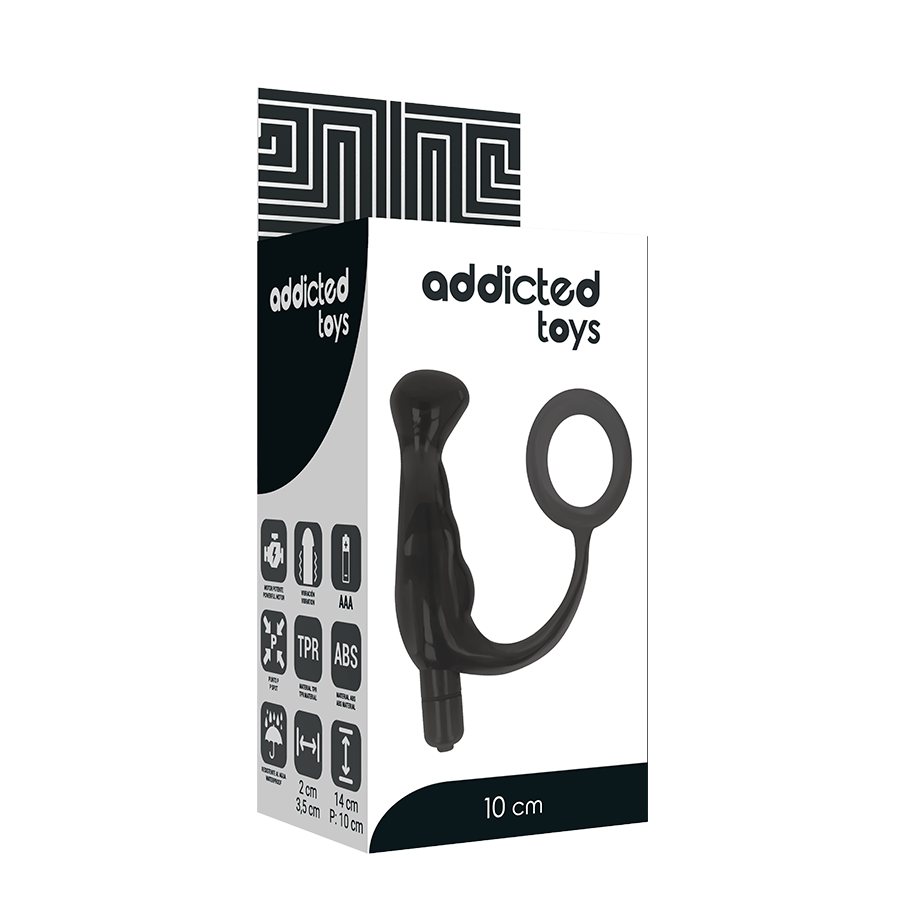 Anální vibrátor ADDICTED TOYS PROST TICO černý 10 cm