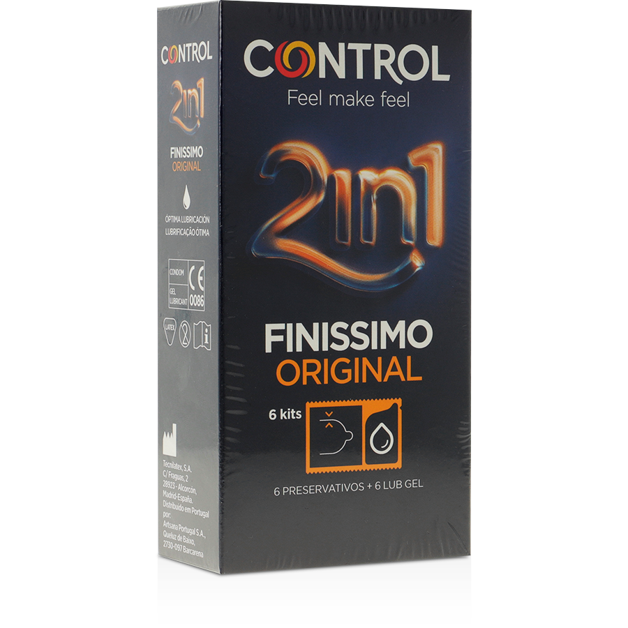 CONTROL FINISSIMO DUO kondomy s lubrikačním gelem 6 ks