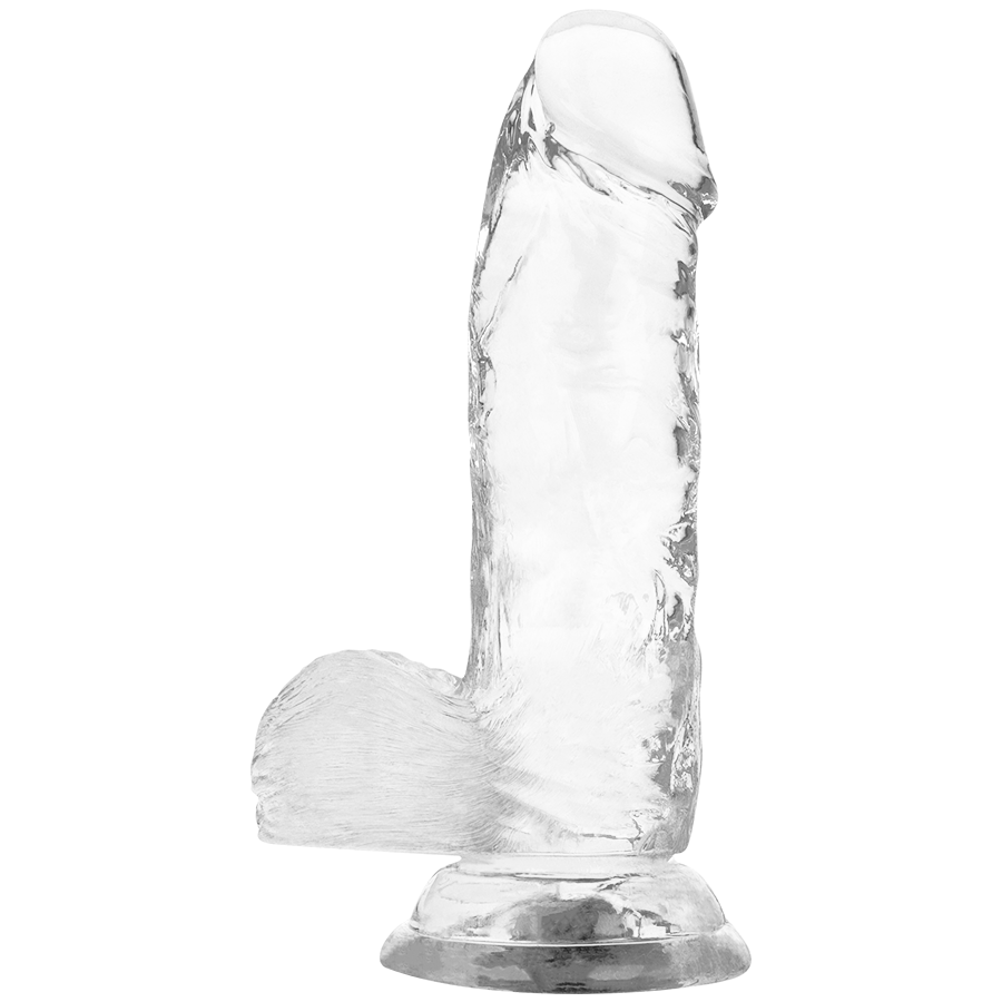 Realistický dildo X RAY Clear s varlaty 15,5 cm