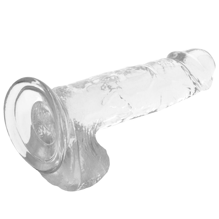 Realistický dildo X Ray Clear 20 cm s varlaty