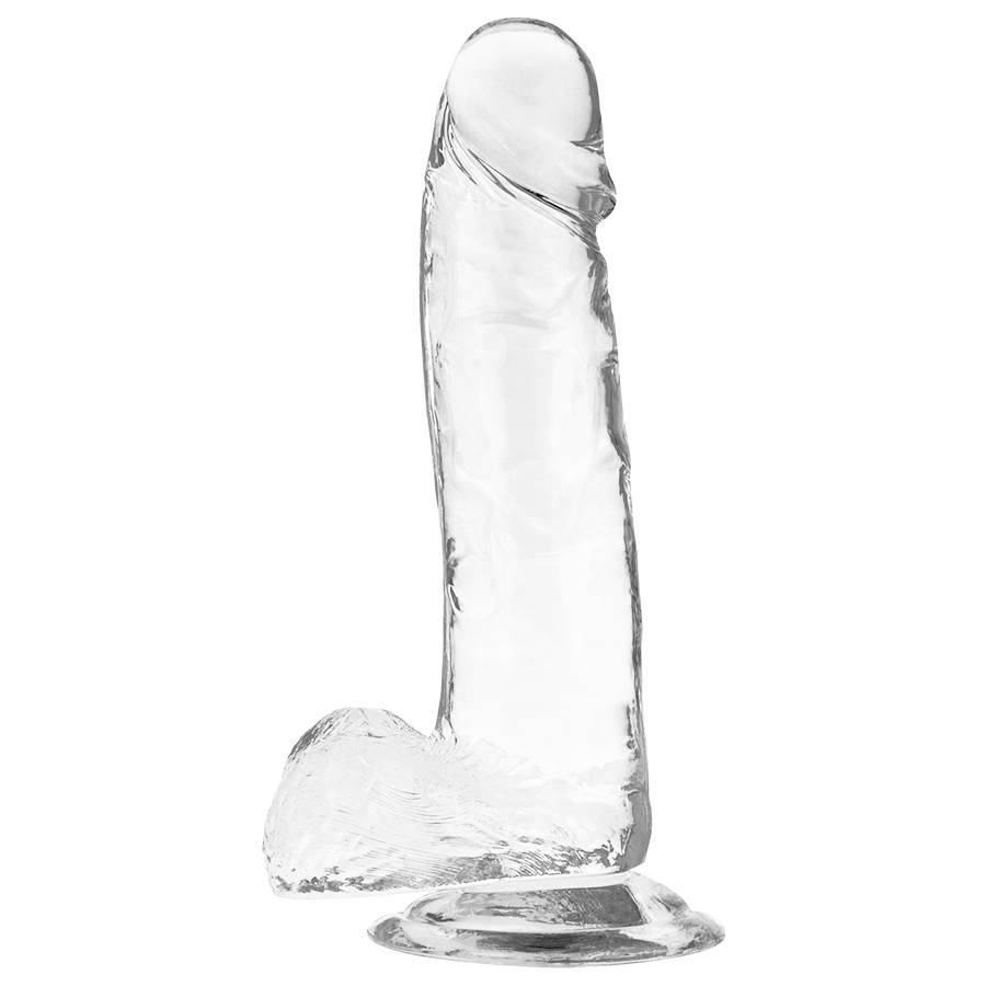 Realistický dildo X Ray Clear 20 cm s varlaty