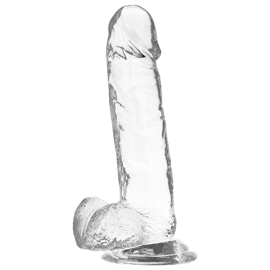 Realistický dildo X Ray Clear 20 cm s varlaty