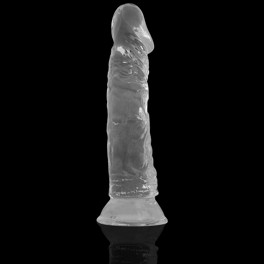 Průhledný realistický dildo X RAY CLEAR COCK 19 cm