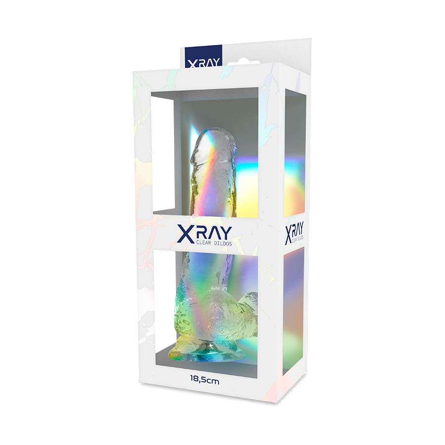 XRay průhledný realistický dildo 18,5 cm x 3,8 cm