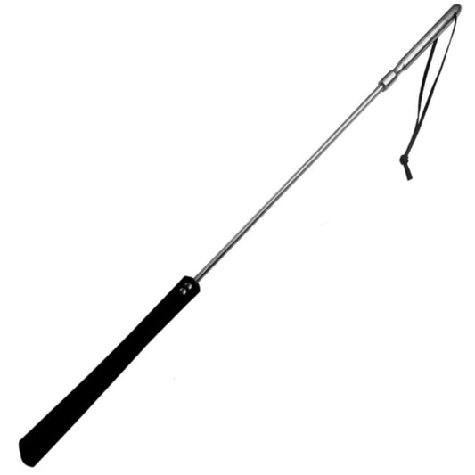 Kožený bič Metal Hard s kovovou rukojetí, 70 cm