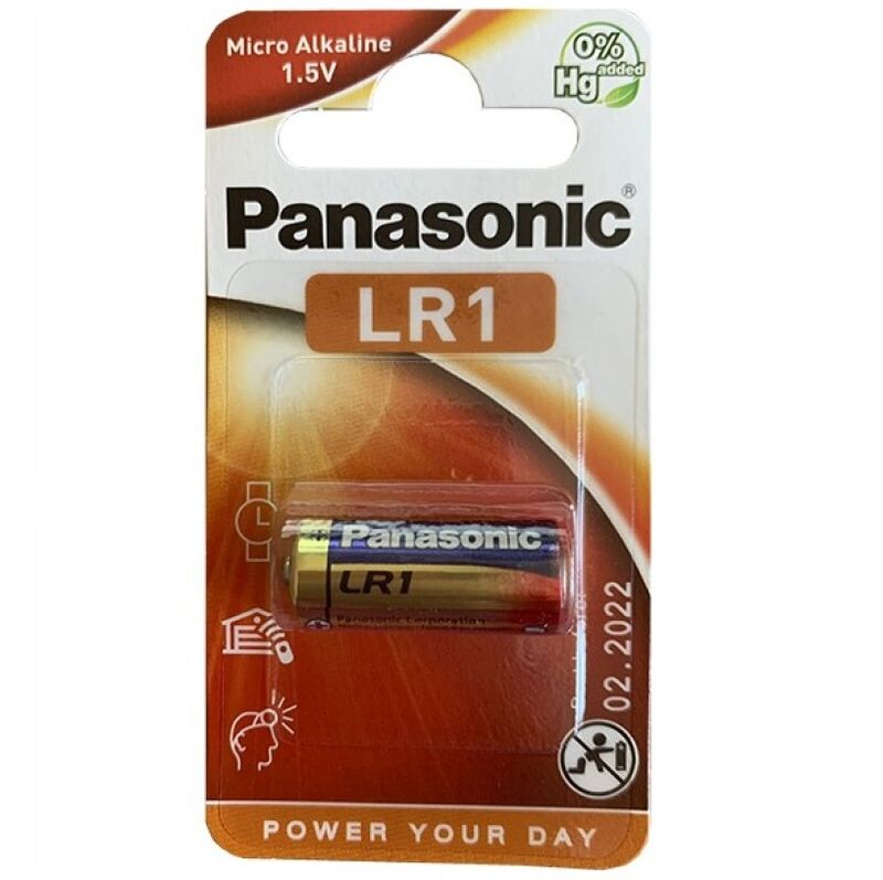 Alkalická baterie Panasonic LR1 1,5V, 1 ks v blistru