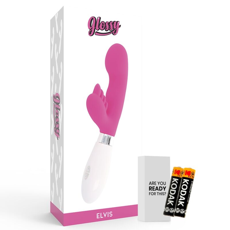 Glossy vibrační králíček Elvis Pink 10 funkcí, 12 cm