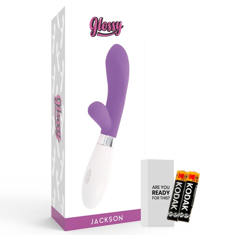 Vibrační králíček Glossy Jackson fialový (12 cm)