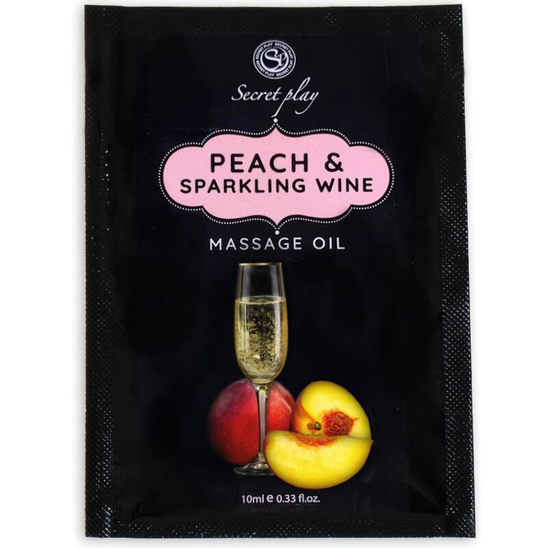 Masážní olej Peach & Sparkling Wine 10 ml - SecretPlay