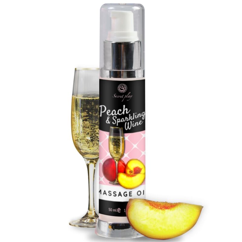 Masážní olej Peach & Sparkling Wine SecretPlay 50 ml