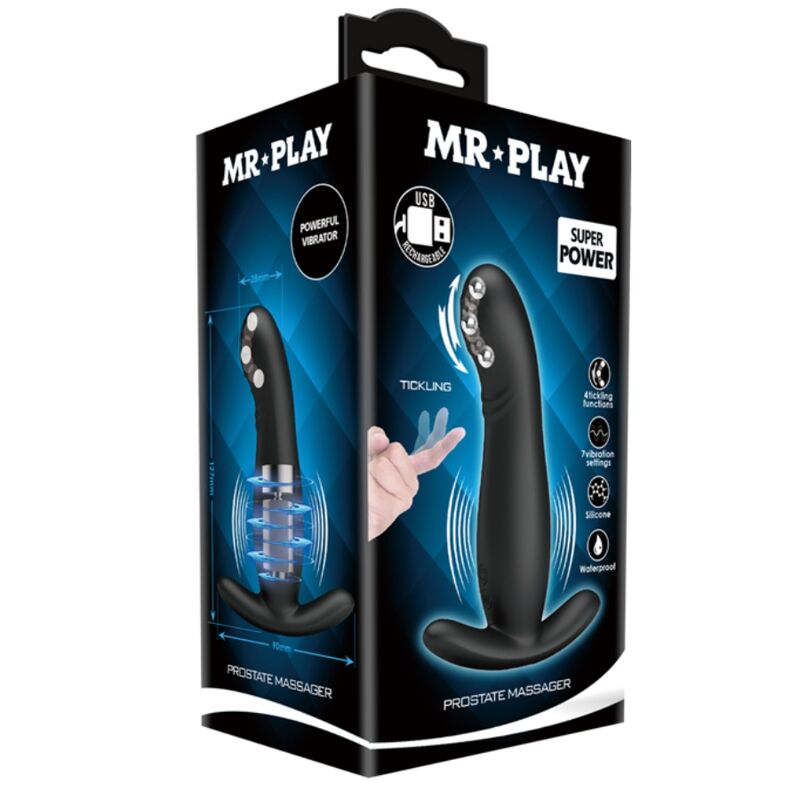 MR PLAY - Nabíjecí černý masážní prostředek prostaty